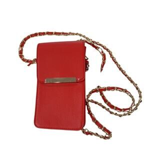 Red Faux‎ Leather Phone Case Holder
